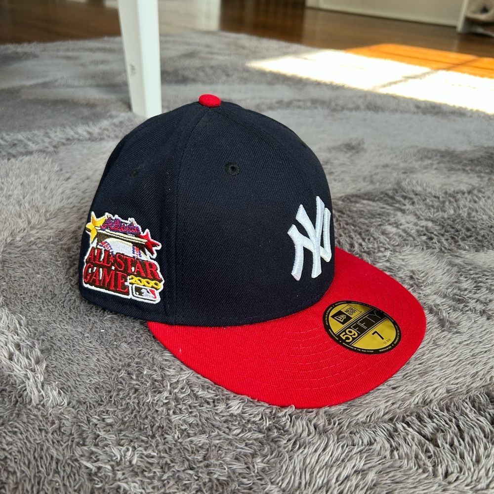 New Era Kids Hat - Navy and Red with NY Emblem